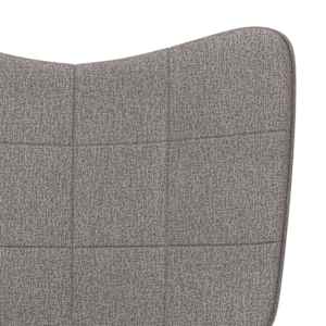 Relaxační židle se stoličkou taupe textil - obrázek 10