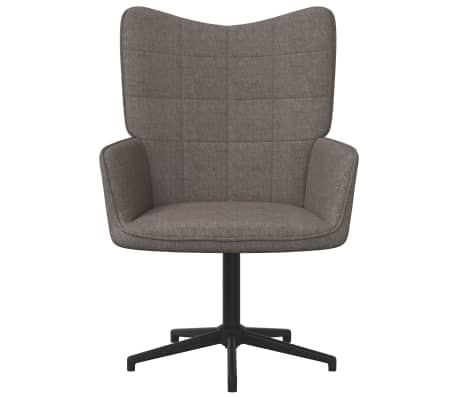 vidaXL Relaxsessel mit Hocker Taupe Stoff