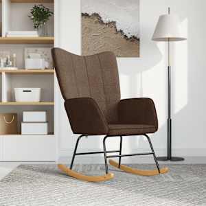 Gugalni stol rjavo blago