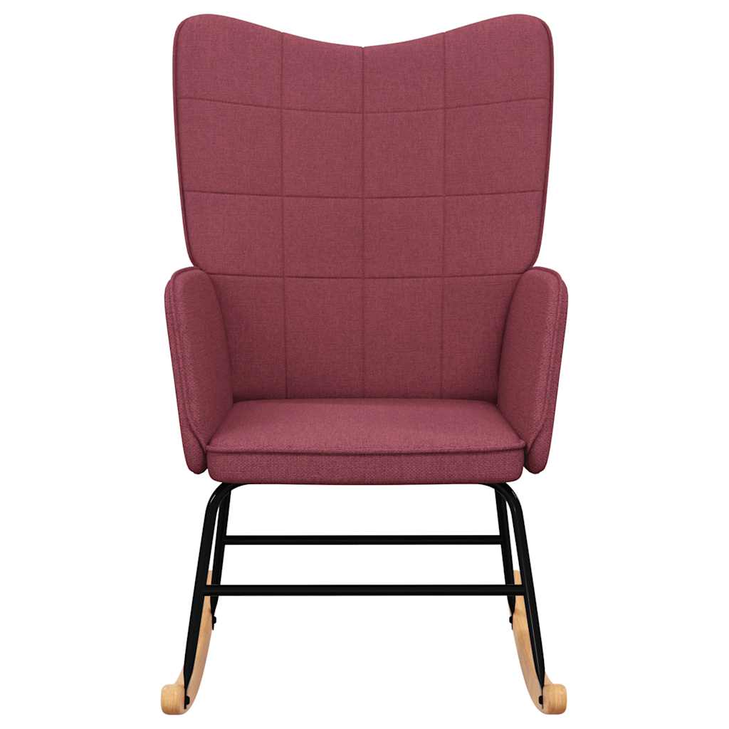 vidaXL Schommelstoel stof wijnrood