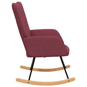 Houpací křeslo vínové textil - obrázek 4