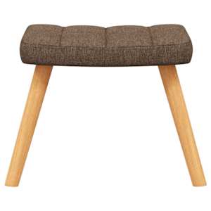 Houpací křeslo se stoličkou hnědé textil - obrázek 9