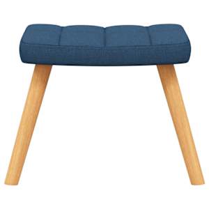 Houpací křeslo se stoličkou modré textil - obrázek 9