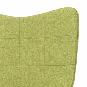 Houpací křeslo se stoličkou zelené textil - obrázek 7