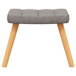 Houpací křeslo se stoličkou taupe textil - obrázek 9