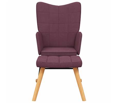 vidaXL Supama kėdė su pakoja, violetinės spalvos, audinys