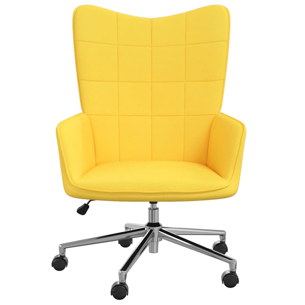 vidaXL Chaise de relaxation Jaune moutarde Tissu