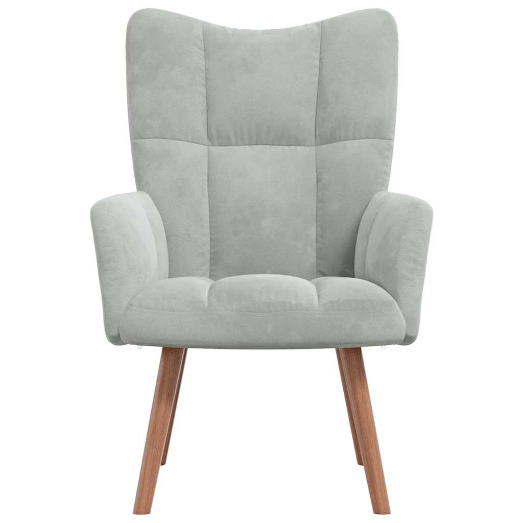 

vidaXL Relaxstoel fluweel lichtgrijs