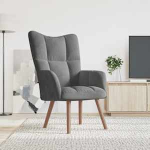 Stol za sproščanje temno siv žamet