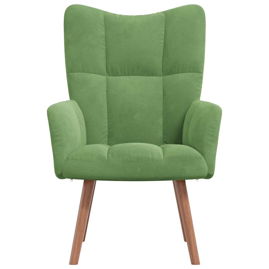 vidaXL Scaun de relaxare, verde deschis, catifea