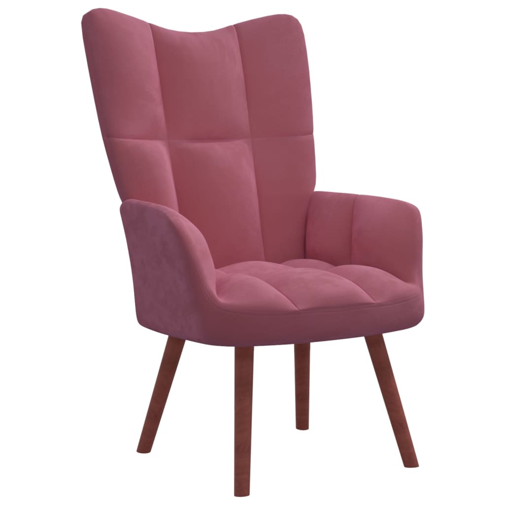 Image of vidaXL Relaxing Chair Pink Velvet