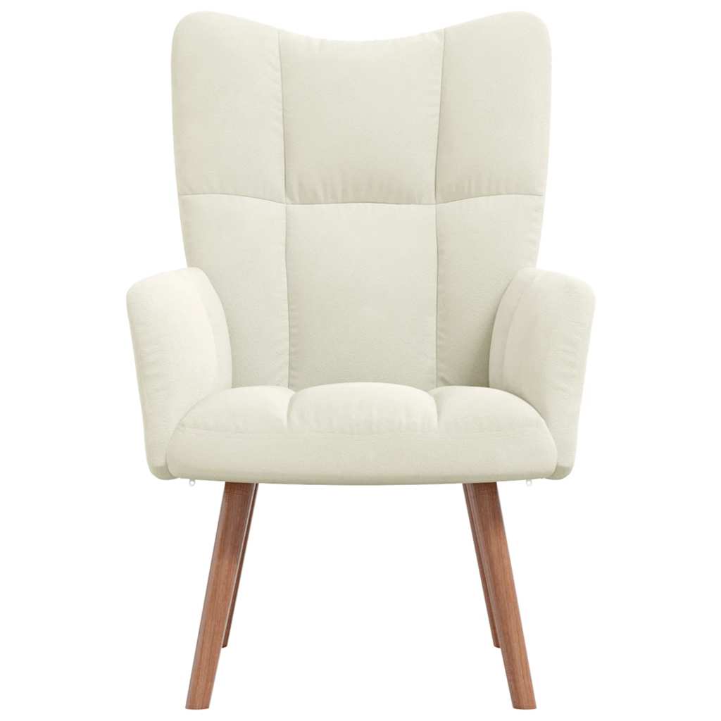 

vidaXL Relaxstoel fluweel crèmewit