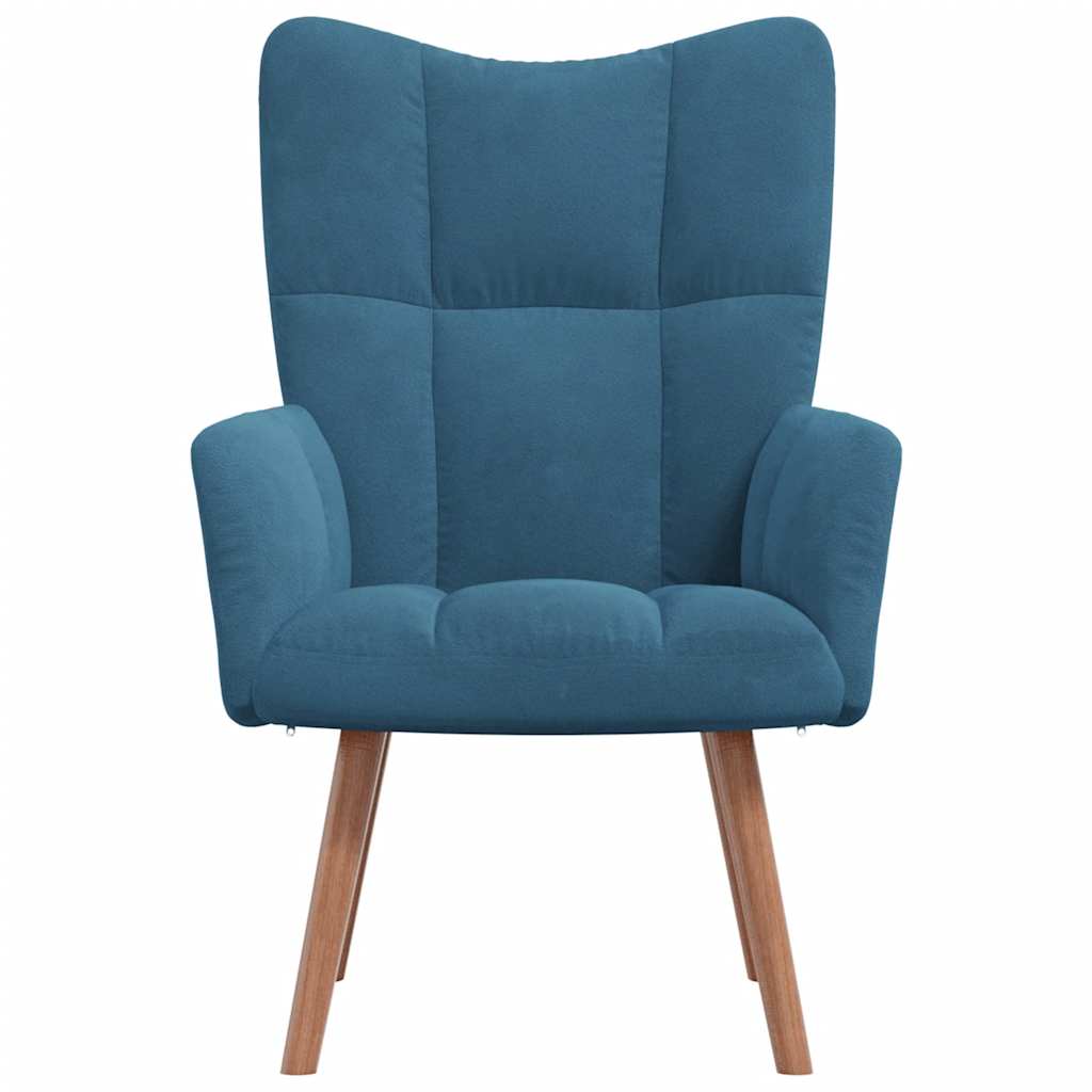 

vidaXL Relaxstoel fluweel blauw