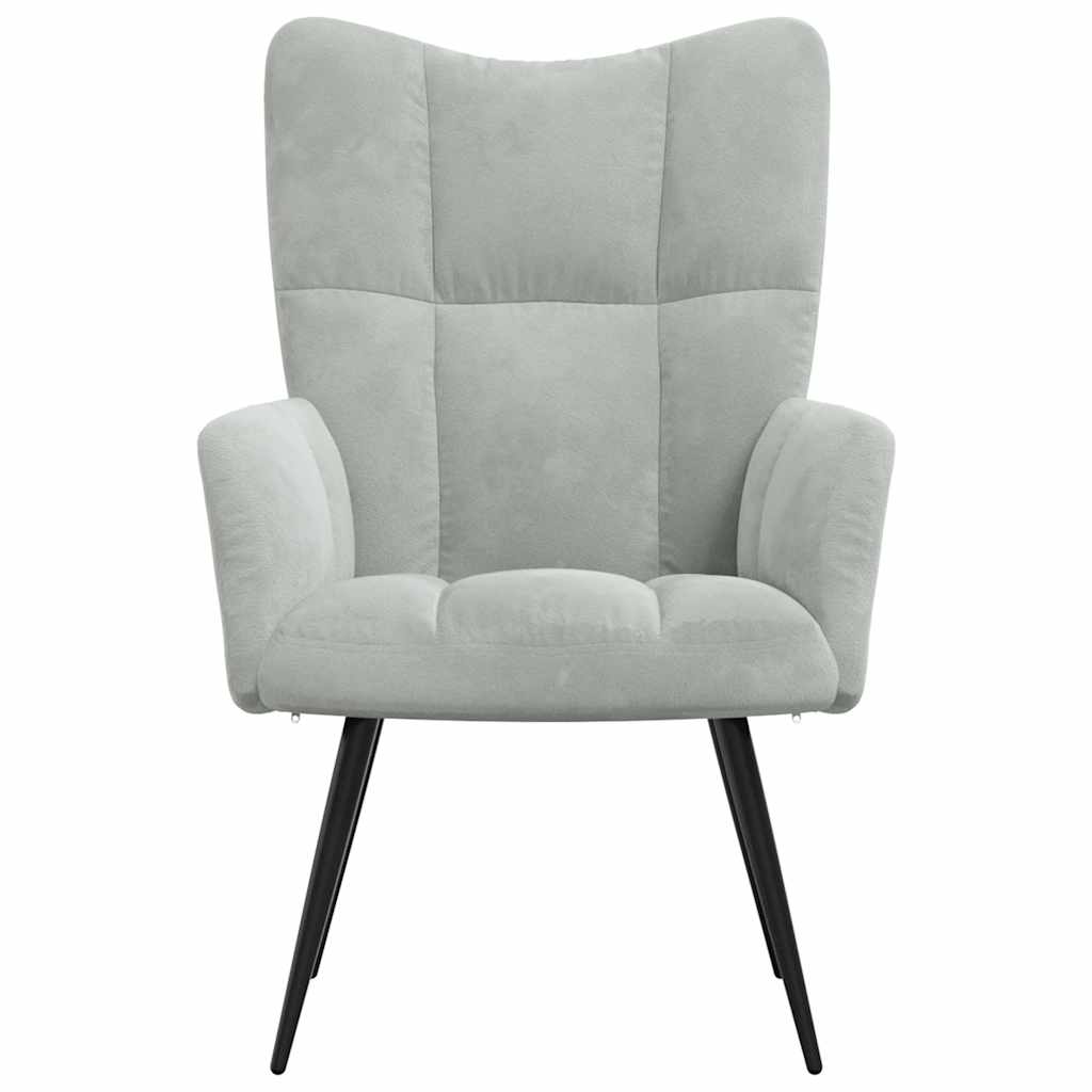 

vidaXL Relaxstoel fluweel lichtgrijs