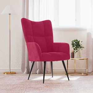 Stol za sproščanje vinsko rdeč žamet