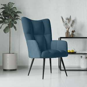 Stol za sproščanje moder žamet