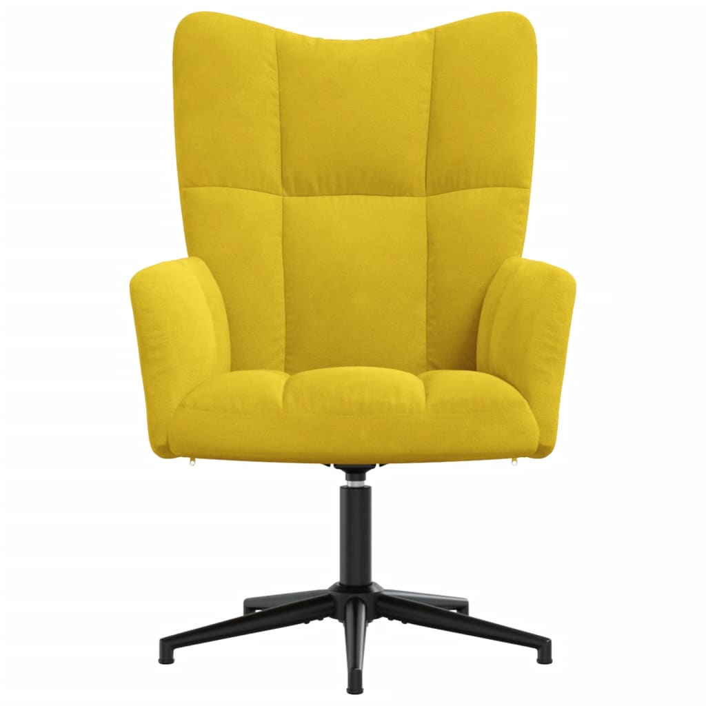 vidaXL Chaise de relaxation Jaune moutarde Velours