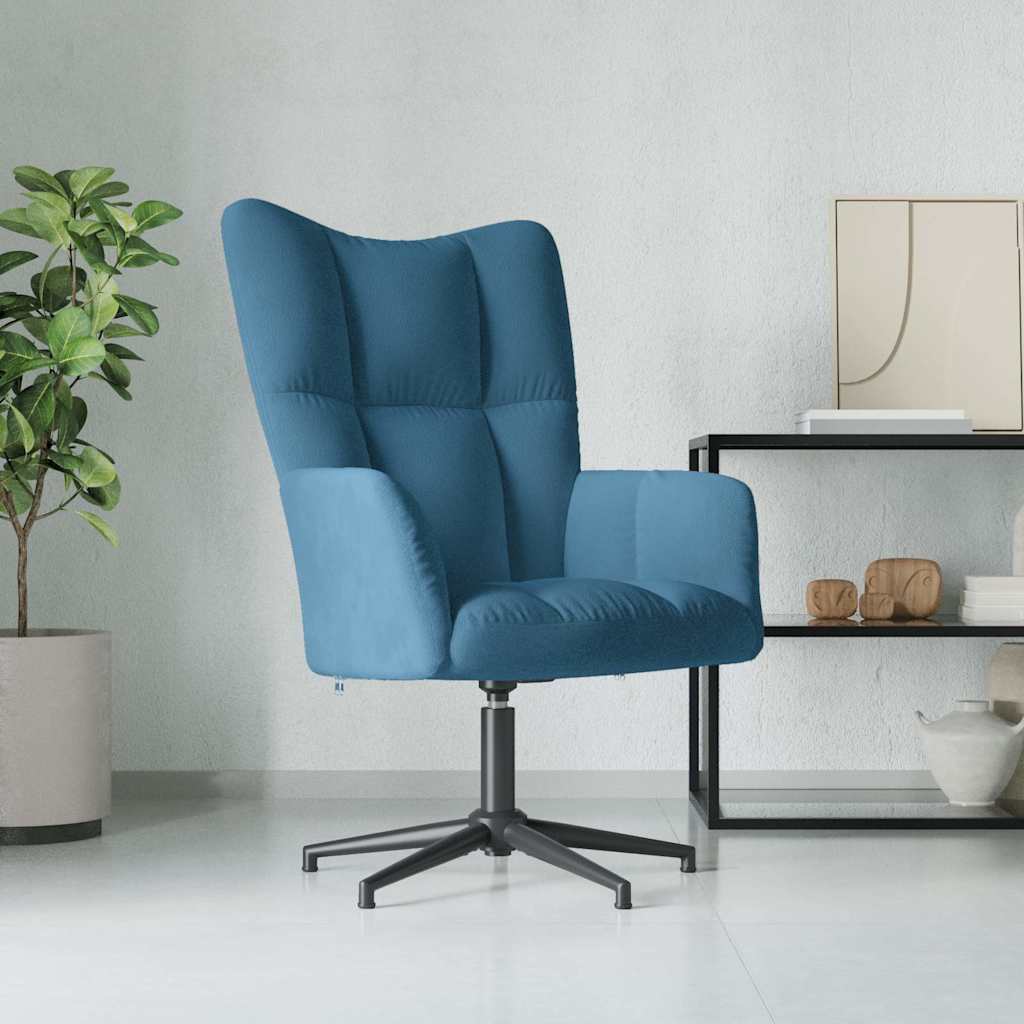 vidaXL Relaxsessel Blau Samt