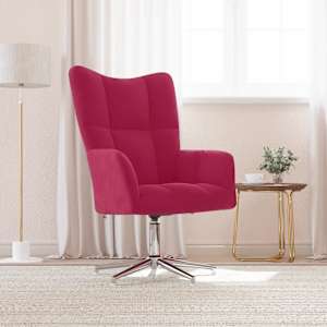 Stol za sproščanje vinsko rdeč žamet