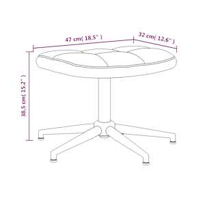 Relaxační křeslo se stoličkou světle šedé samet - obrázek 12