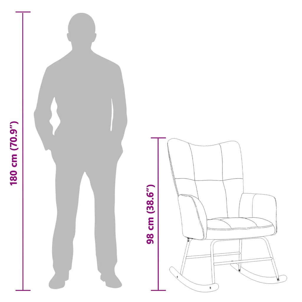 šūpuļkrēsls, krēmbalts samts