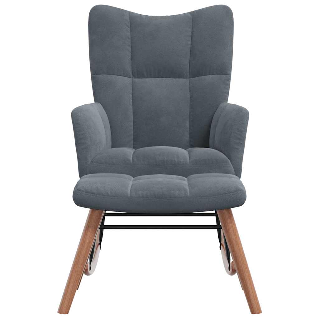 Rocking Chair Accent Side Chair Padded Seat for Living Room Velvet vidaXL - Picture 35 of 102