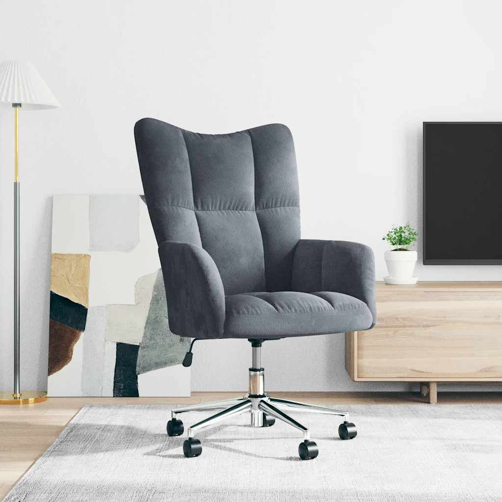 vidaXL Relaxsessel Dunkelgrau Samt
