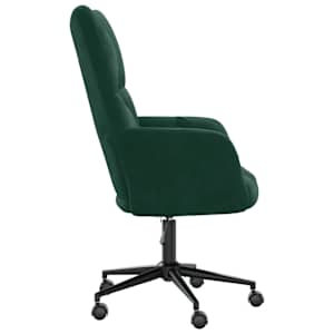 Relaxační křeslo tmavě zelené samet - obrázek 4