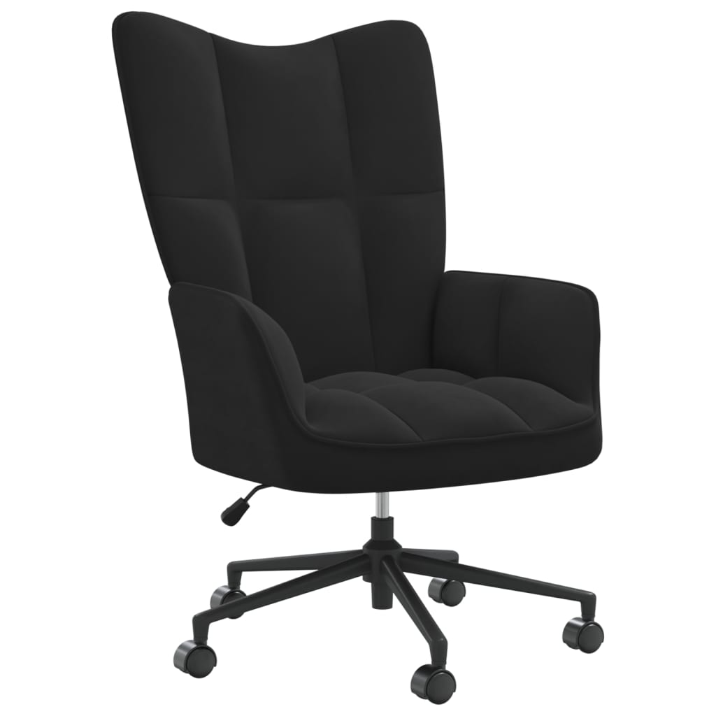 Image of vidaXL Relaxing Chair Black Velvet