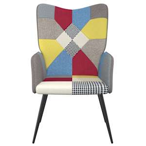 Relaxační křeslo patchwork textil - obrázek 3