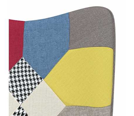 vidaXL Poltrona in Tessuto - Sedia Relax in Tessuto Patchwork