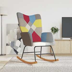 Houpací křeslo patchwork textil - obrázek 1