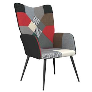 Relaxační křeslo patchwork textil - obrázek 1