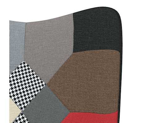 Poltrona Relax da Interno 71x68x108 cm in Tessuto Patchwork