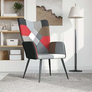 Relaxační křeslo patchwork textil - obrázek 2
