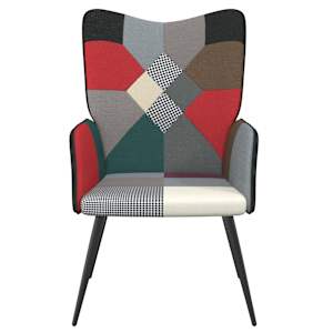 Relaxační křeslo patchwork textil - obrázek 3