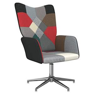 Relaxační křeslo patchwork textil