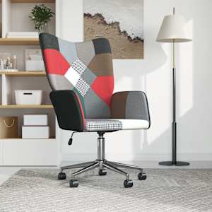 Relaxační křeslo patchwork textil - obrázek 2
