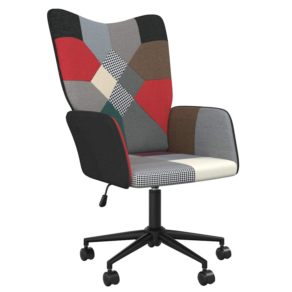 vidaXL Fotel patchworkowy, obity tkanin�