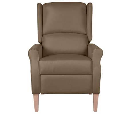 vidaXL Fauteuil de massage inclinable Taupe Tissu