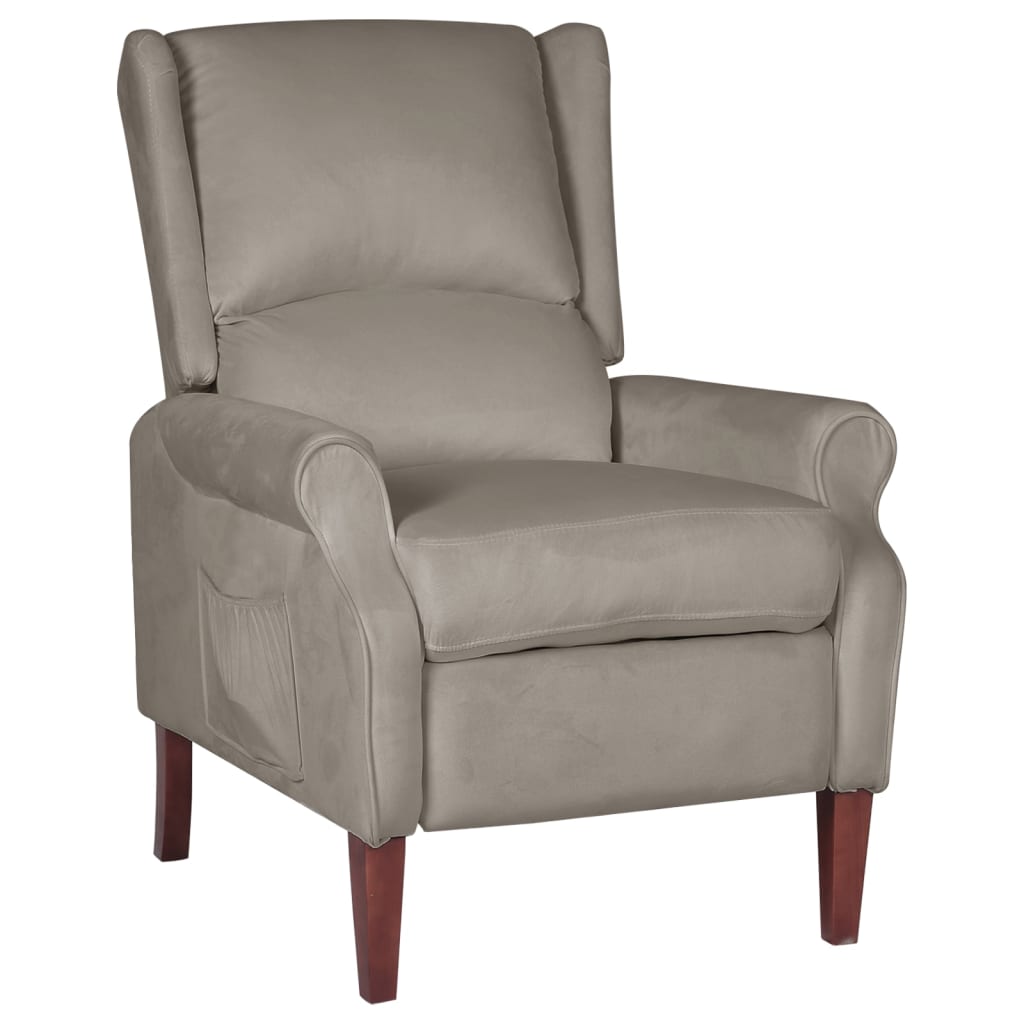 Fauteuil inclinable Gris clair Velours