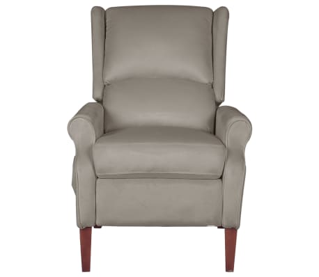 vidaXL Fauteuil inclinable Gris clair Velours