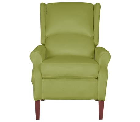 vidaXL Sillón de masaje reclinable de terciopelo verde claro