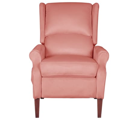 vidaXL Poltrona de massagens reclinável veludo rosa