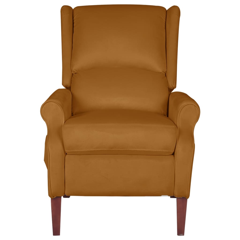 vidaXL Fauteuil de massage inclinable Marron Velours