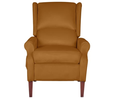 vidaXL Atlošiamas masažinis krėslas, rudos spalvos, aksomas