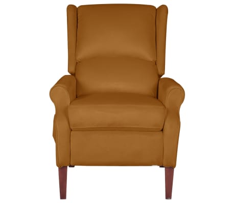 vidaXL Fauteuil de massage inclinable Marron Velours