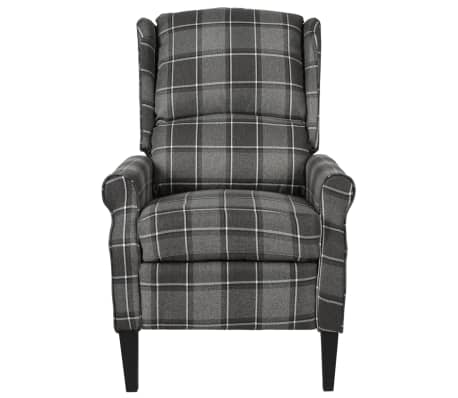 vidaXL Atlo&scaron;iamas masažinis krėslas, pilkos spalvos, audinys