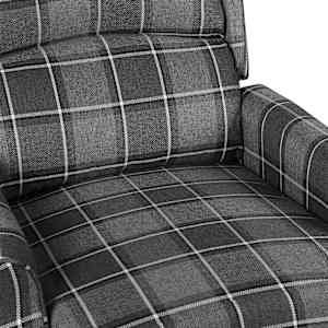 Masážní polohovací křeslo šedé textil - obrázek 5