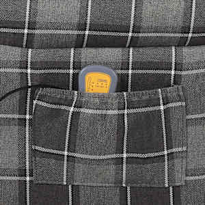 Masážní polohovací křeslo šedé textil - obrázek 6